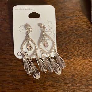 Icing Silver chandelier earrings